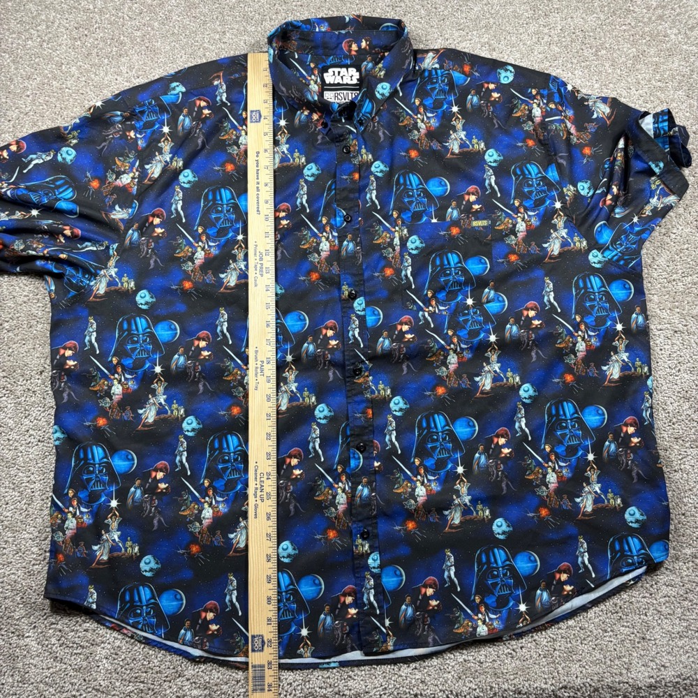 RSVLTS Star Wars The Trilogy Kunuflex Button Down Shirt Mens 4XL Character Print - Picture 6 of 9
